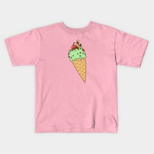 Mint & Choco Frog Ice Cream Kids T-Shirt